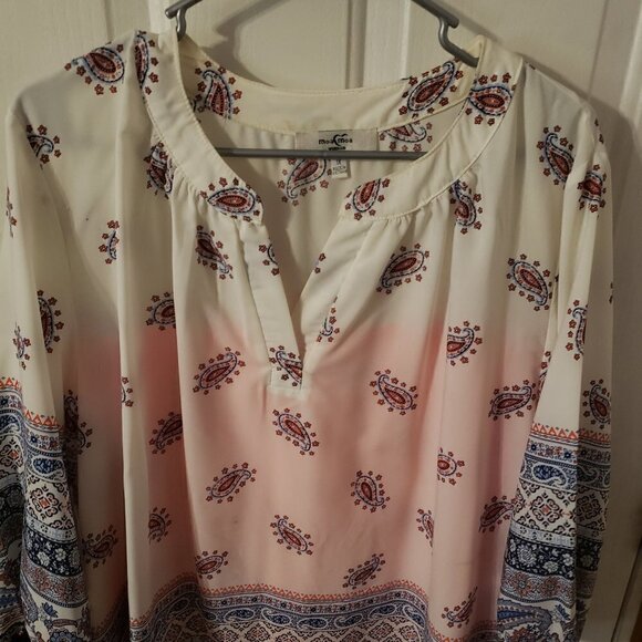 Moa Moa 3/4 Sleeve Top Bright & Light - Picture 1 of 7